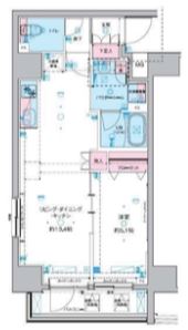 ジェノヴィア東神田グリーンヴェール　408号室　間取り