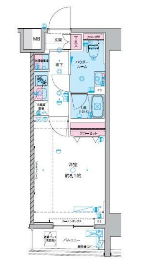 ジェノヴィア東神田グリーンヴェール　204号室　間取り