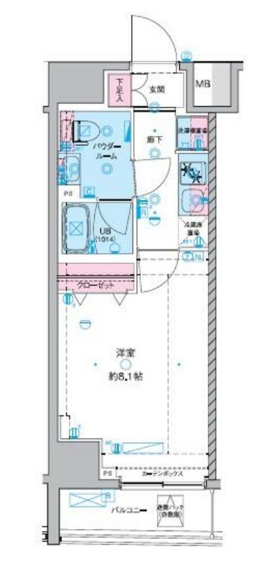 ジェノヴィア東神田グリーンヴェール　1007号室　間取り