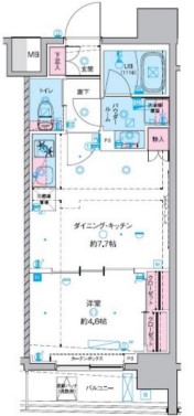 ジェノヴィア東神田グリーンヴェール　504号室　間取り