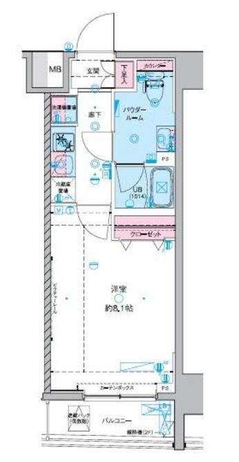 ジェノヴィア東神田グリーンヴェール　1106号室　間取り