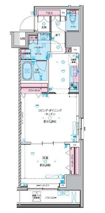 ジェノヴィア東神田グリーンヴェール　511号室　間取り
