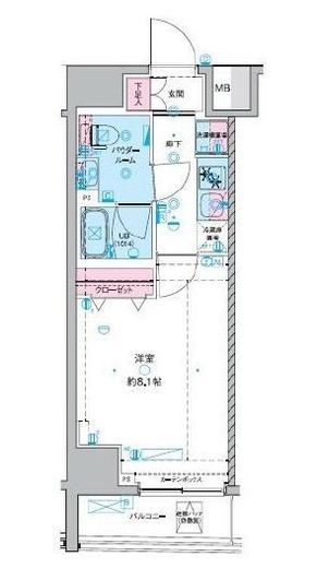 ジェノヴィア東神田グリーンヴェール　1207号室　間取り