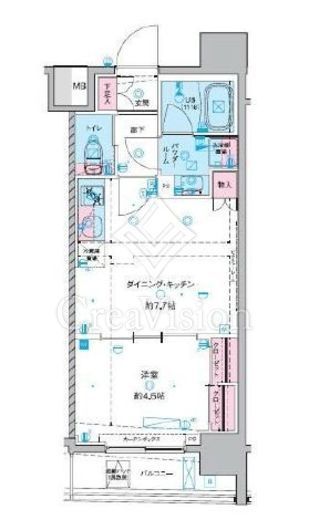 ジェノヴィア東神田グリーンヴェール　304号室　間取り