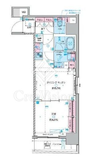 ジェノヴィア東神田グリーンヴェール　502号室　間取り