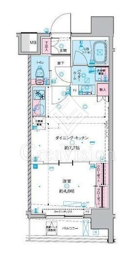 ジェノヴィア東神田グリーンヴェール　504号室　間取り