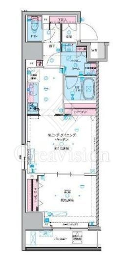 ジェノヴィア東神田グリーンヴェール　512号室　間取り