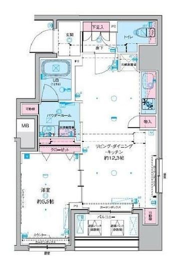 ジェノヴィア東神田グリーンヴェール　701号室　間取り