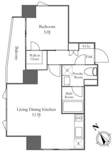 カーサスプレンディッド恵比寿1丁目アネックス　601号室　間取り