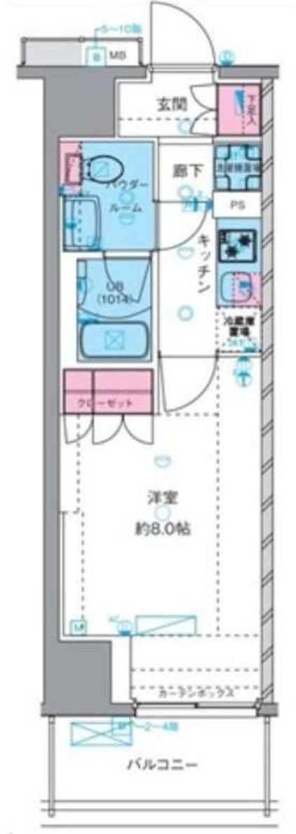 ジェノヴィア四谷三丁目グリーンヴェール　902号室　間取り