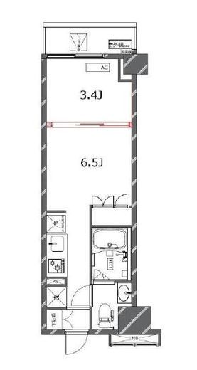 ジェノヴィア四谷三丁目グリーンヴェール　1004号室　間取り