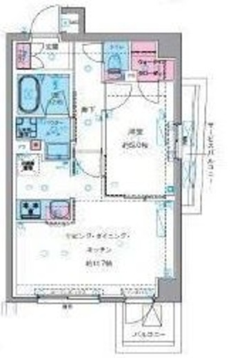 ジェノヴィア四谷三丁目グリーンヴェール　215号室　間取り