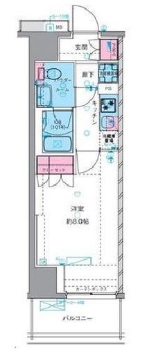 ジェノヴィア四谷三丁目グリーンヴェール　602号室　間取り