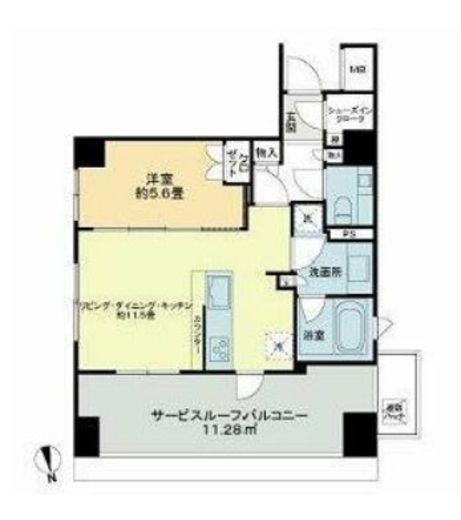 パークハウス市谷二十騎町　303号室　間取り