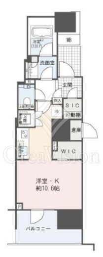プラウド新宿牛込柳町　313号室　間取り