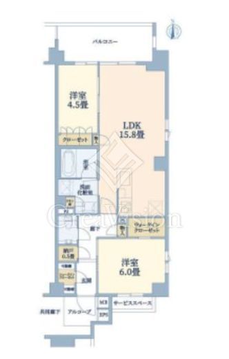 プラウド新宿牛込柳町　314号室　間取り
