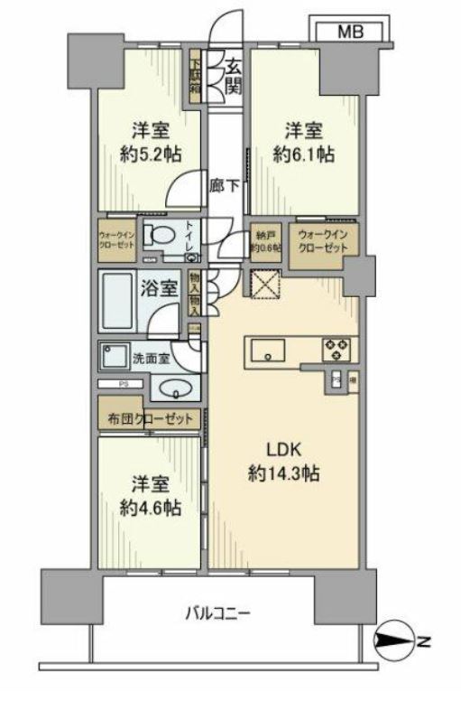 メイツ深川住吉　5F号室　間取り