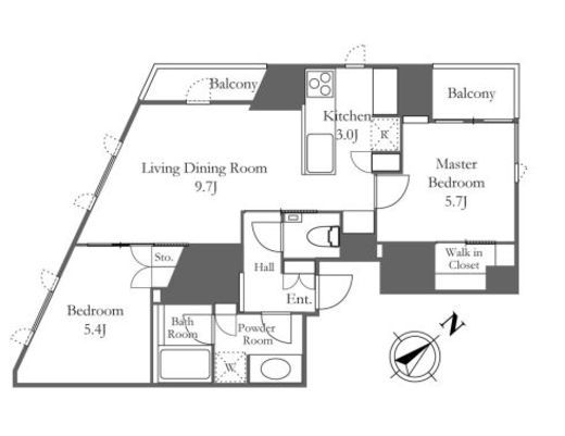 Prime Art白金台 (プライムアート白金台)　1101号室　間取り