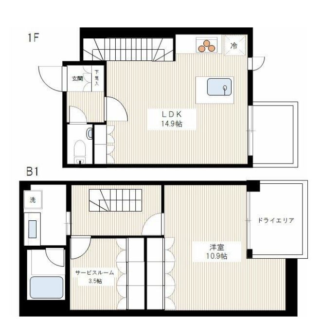 カスタリア八雲　106号室　間取り