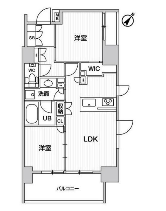 ディームス大井町　502号室　間取り