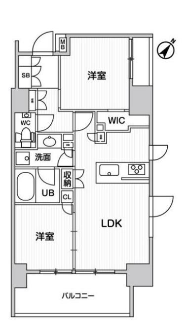 ディームス大井町　702号室　間取り