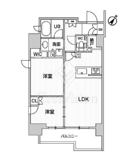ディームス大井町　1001号室　間取り