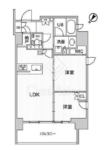 ディームス大井町　1204号室　間取り