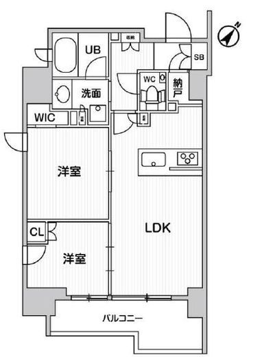 ディームス大井町　701号室　間取り