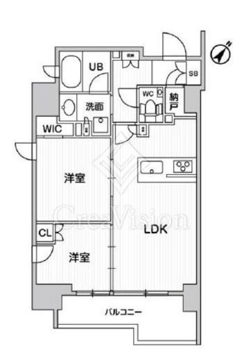 ディームス大井町　801号室　間取り