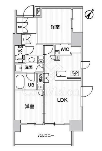 ディームス大井町　902号室　間取り
