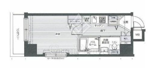 アヴァンティーク銀座東　2F1号室　間取り
