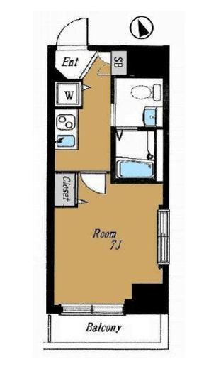 アヴァンティーク銀座東　703号室　間取り