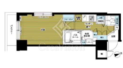 アヴァンティーク銀座東　1201号室　間取り