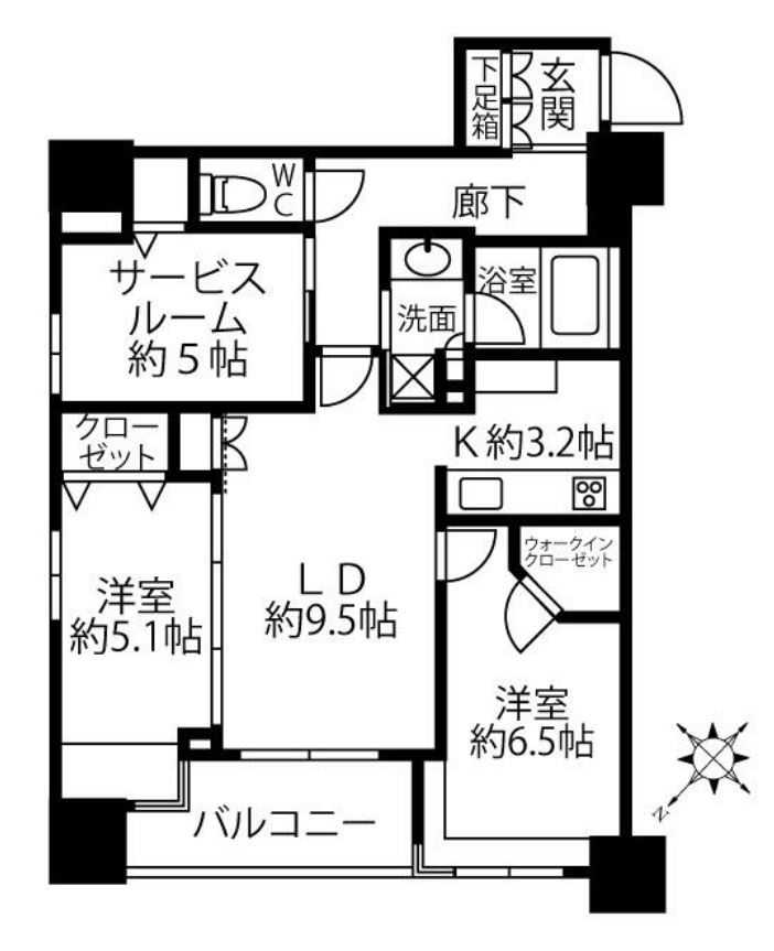 クリオ日本橋久松町　1302号室　間取り