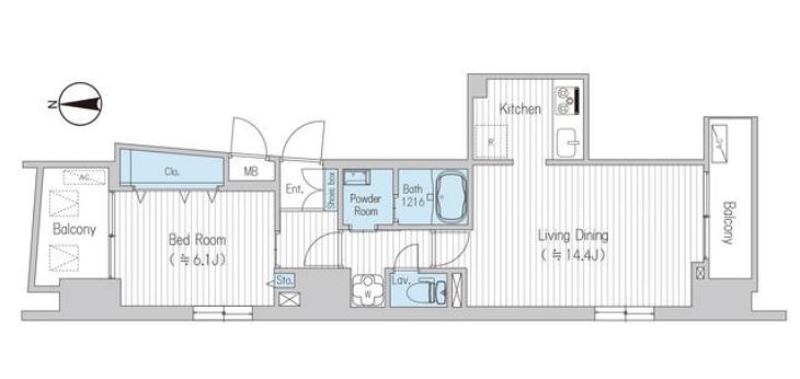 フェリーチェ代々木公園　402号室　間取り