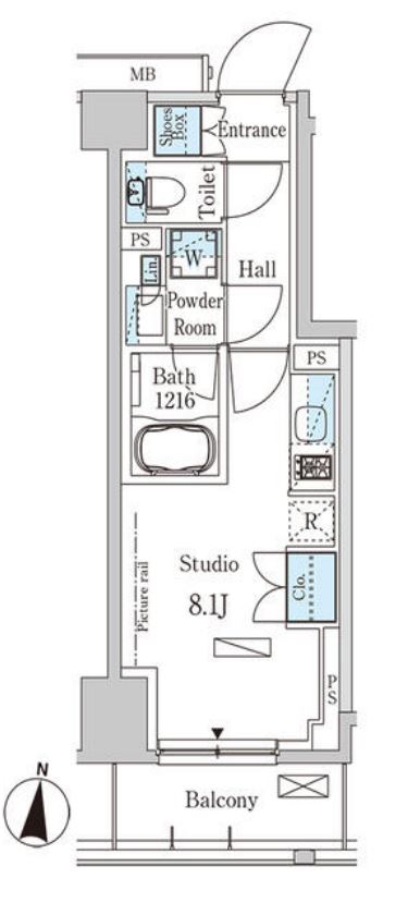 パークアクシス木場キャナル　イースト　303号室　間取り