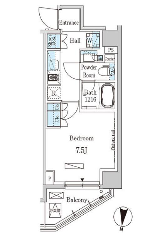 パークアクシス木場キャナル　イースト　409号室　間取り
