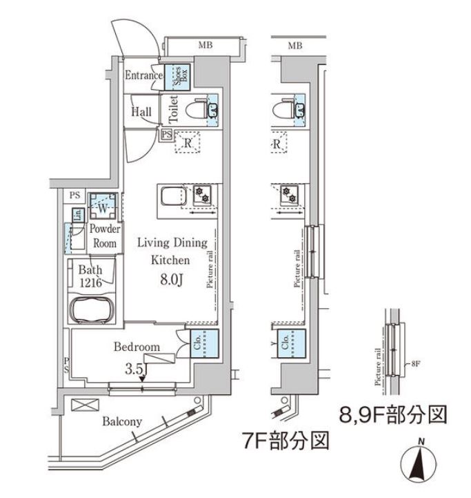 パークアクシス木場キャナル　イースト　204号室　間取り