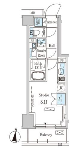 パークアクシス木場キャナルイースト　203号室　間取り