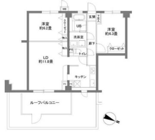 カスタリア原宿　503号室　間取り