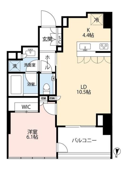 宮益坂ビルディング　ザ・渋谷レジデンス　602号室　間取り