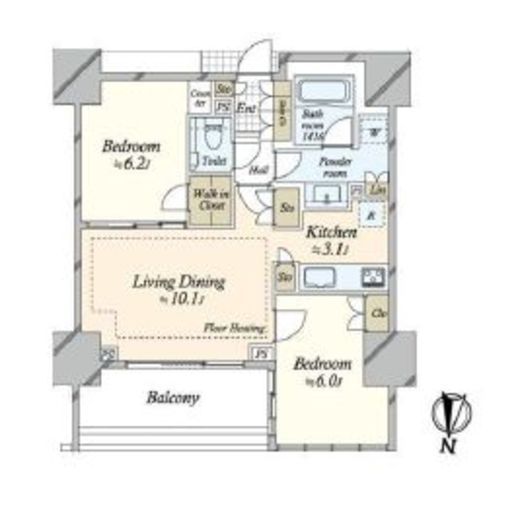 宮益坂ビルディングザ・渋谷レジデンス　807号室　間取り