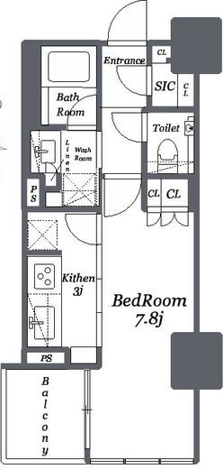 宮益坂ビルディングザ・渋谷レジデンス　706号室　間取り