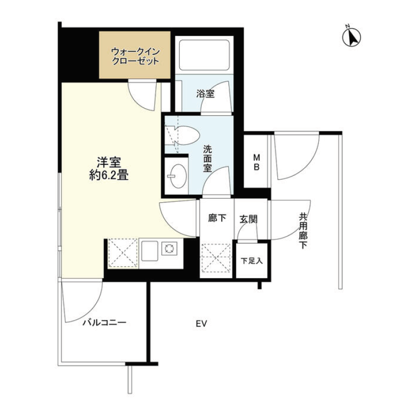 リビオレゾン新虎通り　505号室　間取り