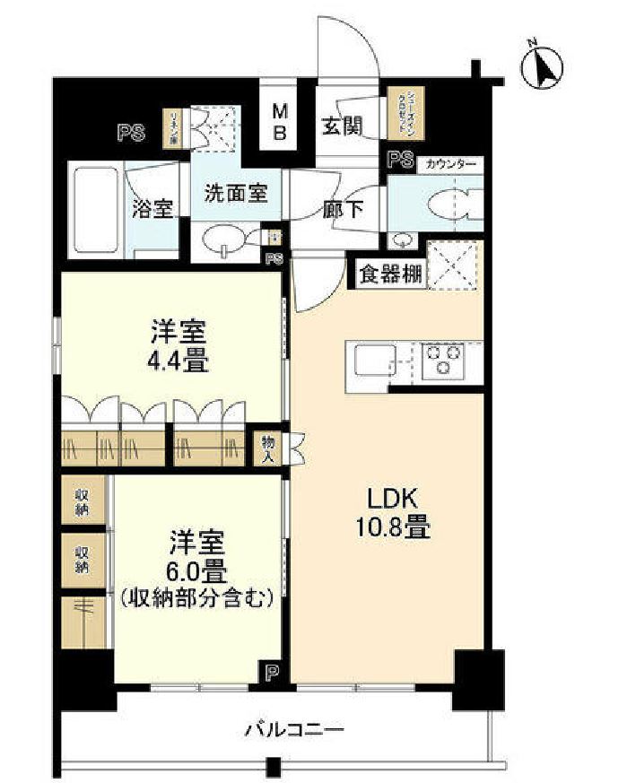 リビオレゾン新虎通り　11F号室　間取り