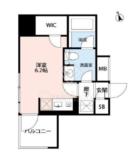 リビオレゾン新虎通り　505号室　間取り