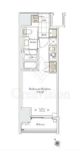 リビオレゾン新虎通り　9F1号室　間取り