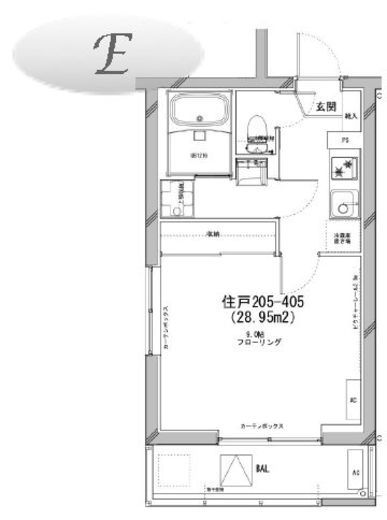 モアリッシェル代官山青葉台　405号室　間取り