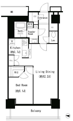 キャナルスクウェア豊洲　203号室　間取り