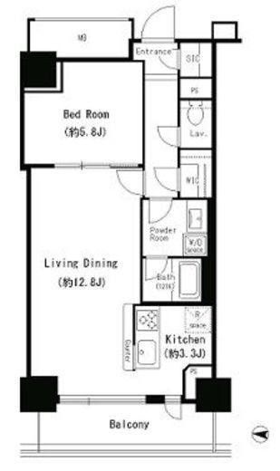 キャナルスクウェア豊洲　308号室　間取り